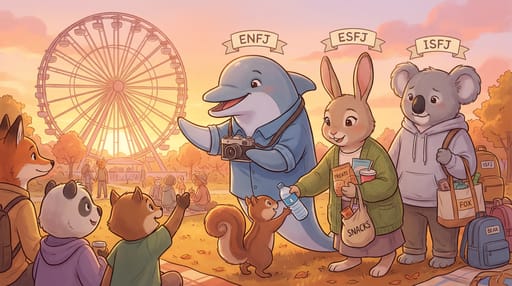 Nano Banana 提示词：MBTI 16 人格动物拟人插画生成器｜Curify AI